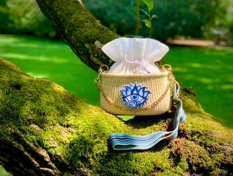 Creel M Bag: Greek Goddess – handwoven by The Manca Studio