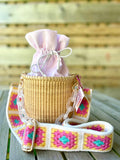 The Circolo M: Seersucker Pink – handwoven by The Manca Studio