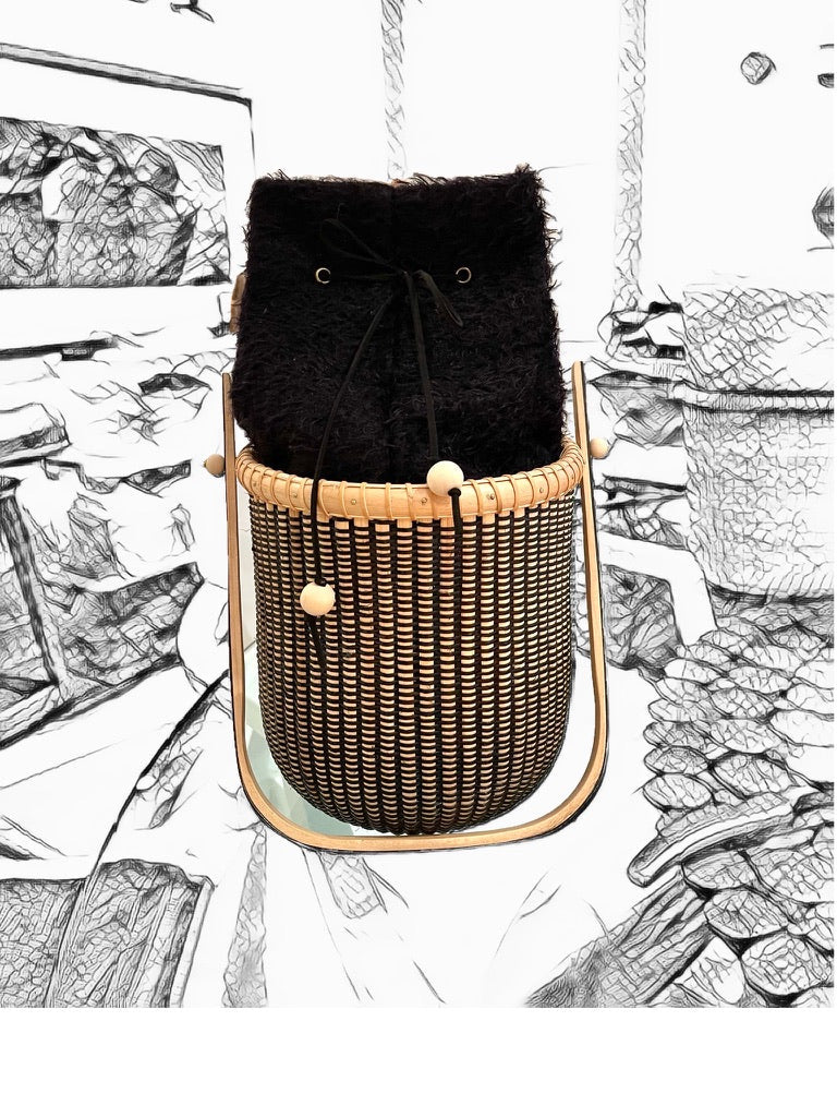 The Mohair M: Black Sand – handwoven by The Manca Studio
